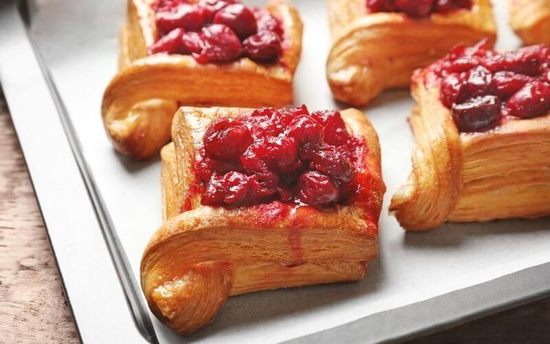 Cherry puff pastry