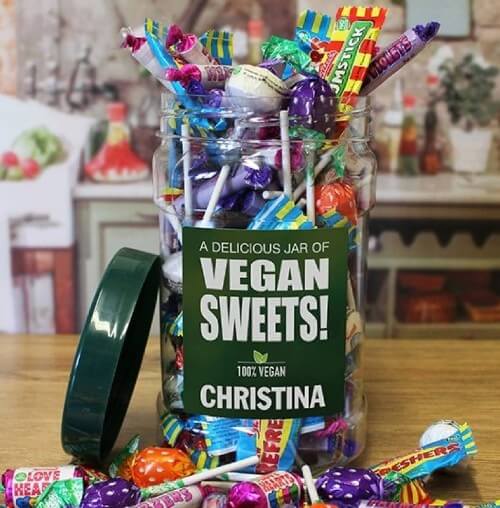Jar of vegan sweets
